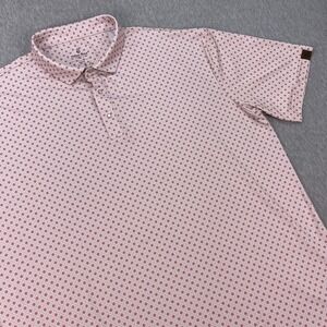 Iron Oak Apparel Polo Shirt Mens 3XL Red/Pink Revel Pearl Snap Golf Stretch